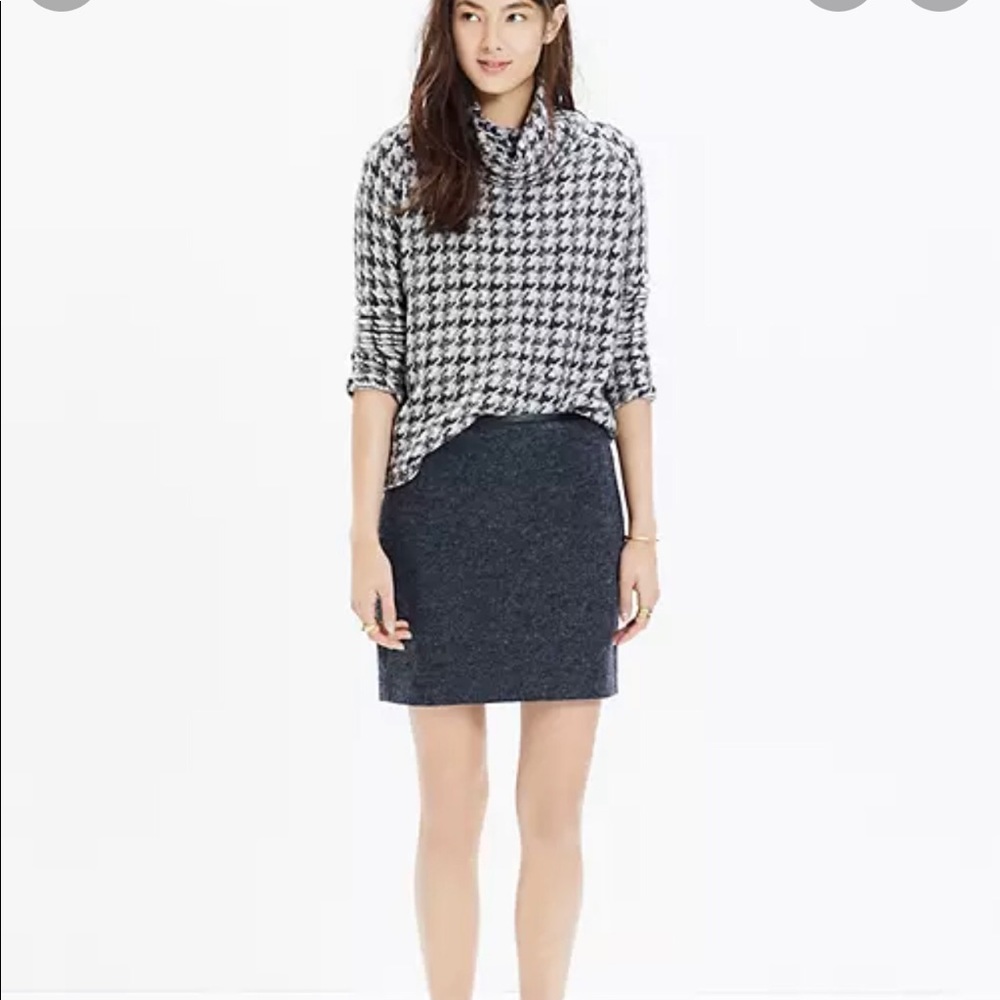 Madewell Gamine Wool Blend Mini Skirt Size 0 Gray.